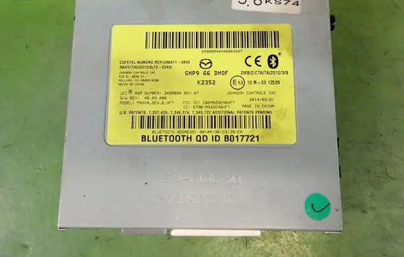 Mazda CX-5 Bluetooth control unit module GHP966DH0F