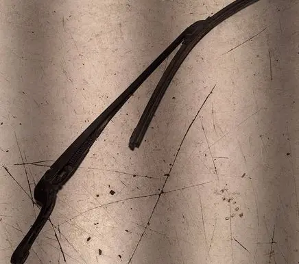 Front wiper blade arm
