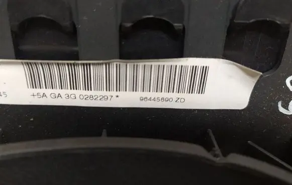 Peugeot 607 Steering wheel airbag 96445890ZD