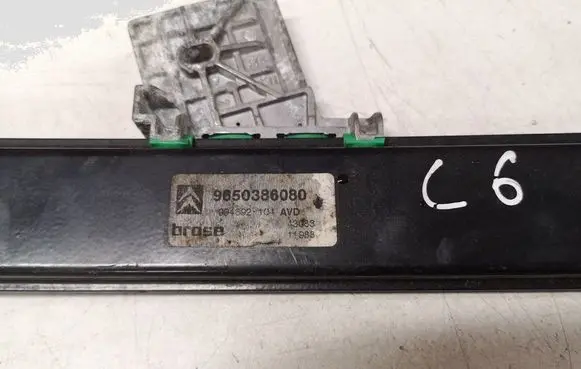 Citroen C6 Front window lifting mechanism without motor 9650386080 994392104