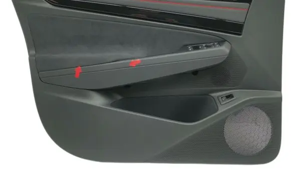 Front door card panel trim