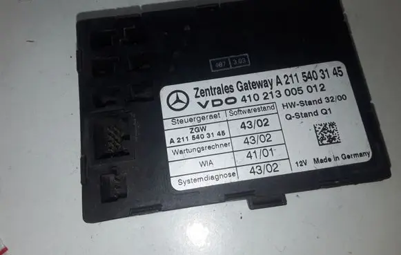 Mercedes-Benz E W211 Door central lock control unit/module A2115403145 410213005012
