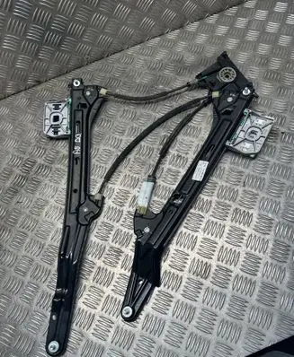 Rear door window regulator with motor