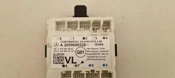 Mercedes-Benz C W205 Door control unit/module A2059000328 A2229023213 A2059010007