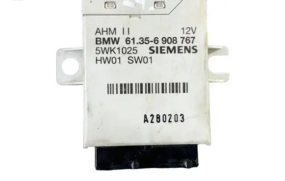 BMW 3 E46 Tow bar trailer control unit/module 6908767 5WK1025 61356908767