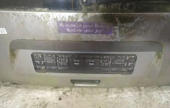 Trunk door license plate light bar