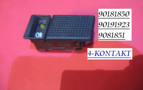 Opel Kadett E Fog light switch 90181850 90191923