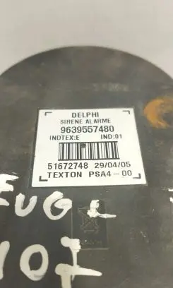 Peugeot 407 Alarm system siren 9639557480