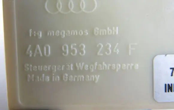 Audi A6 S6 C4 4A Immobilizer control unit/module 4A0953234F
