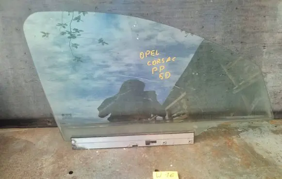 Opel Corsa C Front door window glass four-door 87466464