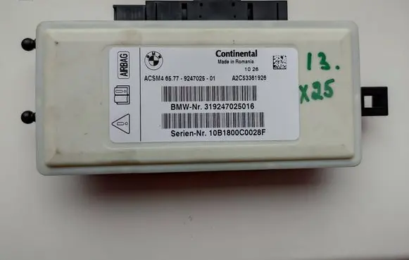BMW X3 F25 Airbag control unit/module 9247025 65779247025 65779247384