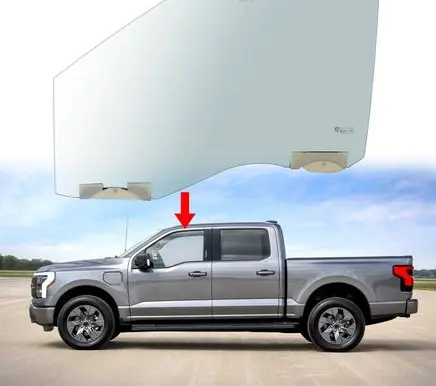 Ford F150 Front door window glass four-door 