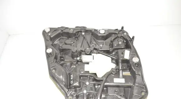 Rear door window regulator with motor