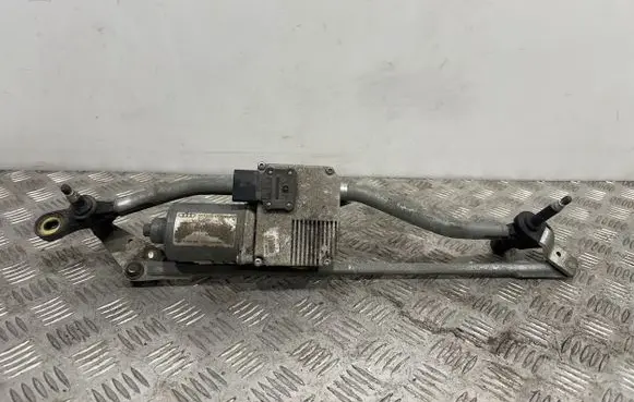 Front wiper linkage and motor