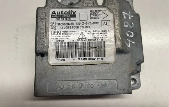 Peugeot 407 Airbag control unit/module 603602600 9655880780