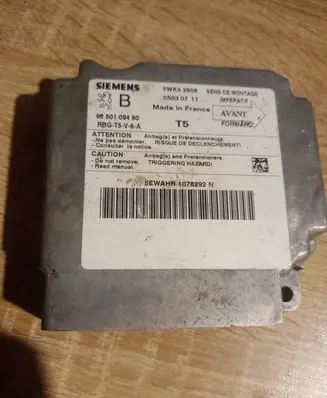 Peugeot 307 Airbag control unit/module 9650109480