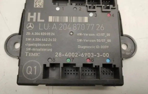Mercedes-Benz C W204 Door control unit/module A2048707726