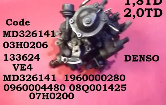 Mitsubishi Space Wagon Fuel injection high pressure pump MD326141 1960000280