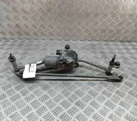 Front wiper linkage and motor