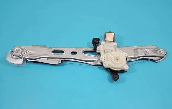 Rear door window regulator with motor