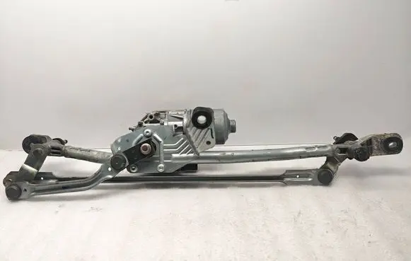 Front wiper linkage and motor