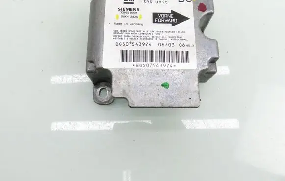 Opel Zafira A Airbag control unit/module 5WK42926 09229303BG