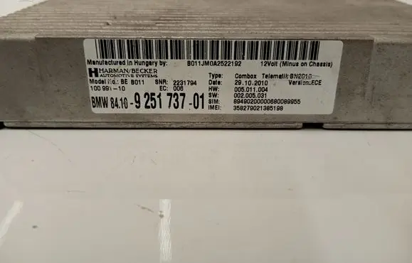 BMW 5 F10 F11 Bluetooth control unit module 9251737 8410925173701 100991