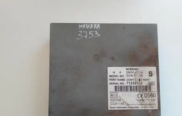 Nissan Navara GPS navigation control unit/module 25915JG40A
