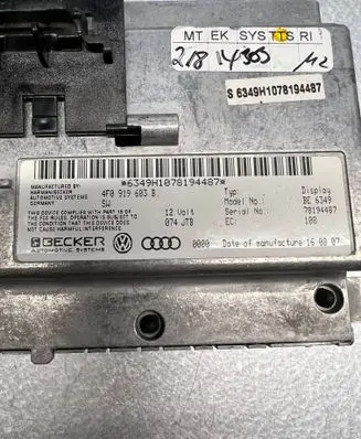 Audi A6 S6 C6 4F Screen/display/small screen 78194487
