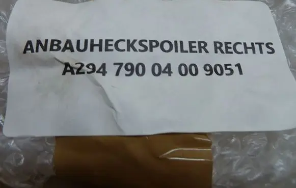 Mercedes-Benz Sprinter W906 Rear window tailgate spoiler A2947900400-9051
