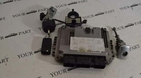 Citroen C4 I Engine ECU kit and lock set 9662670780 0281011966