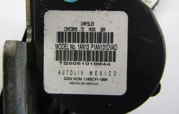 Dodge Journey Rear seatbelt