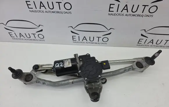 Front wiper linkage and motor