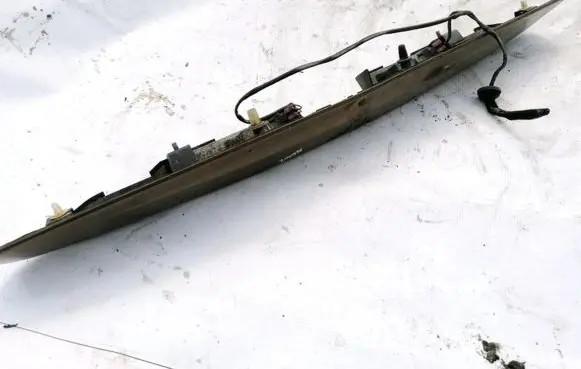 Trunk door license plate light bar