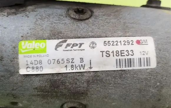 Opel Astra H Starter motor 55221292