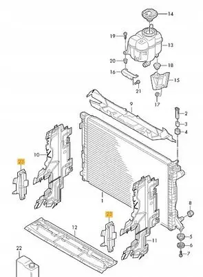 Volkswagen Touareg III Intercooler air channel guide 842A6B18AEE4