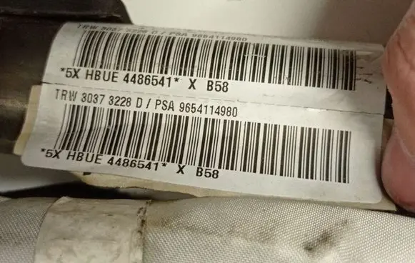 Citroen C4 I Picasso Roof airbag 30373228D 9654114980