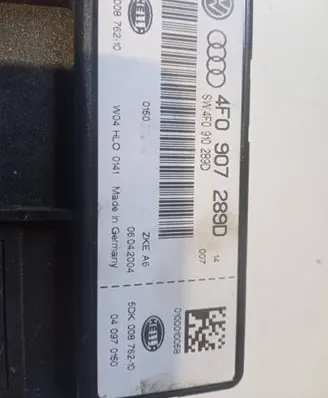 Audi A6 S6 C6 4F Comfort/convenience module 4F0907289D 4F0910289D