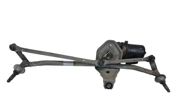 Front wiper linkage and motor