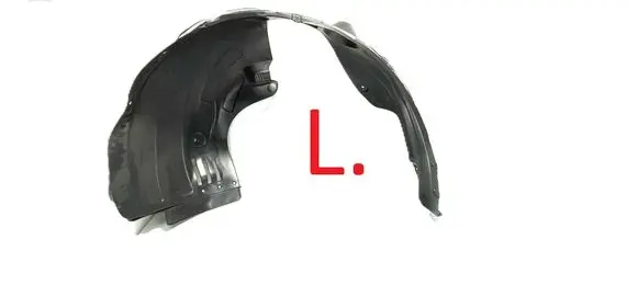 Front wheel arch liner splash guards