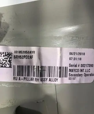 Chrysler Pacifica (A) pillar trim 5RH52PD2AF 101852050AYR