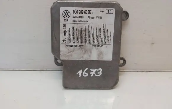 Volkswagen PASSAT B6 Airbag control unit/module 1C0909605K