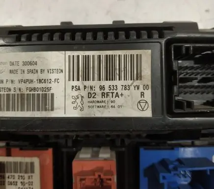 Peugeot 407 Climate control unit 96533783