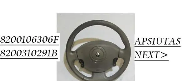 Renault Scenic II - Grand scenic II Steering wheel 8200106306F 8200310291B
