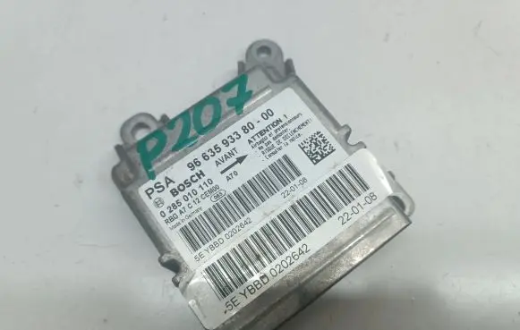 Peugeot 207 Airbag control unit/module 9663593380 0285010110