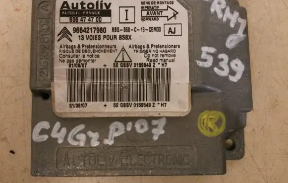 Citroen C4 Grand Picasso Airbag control unit/module 9664217980 606474700
