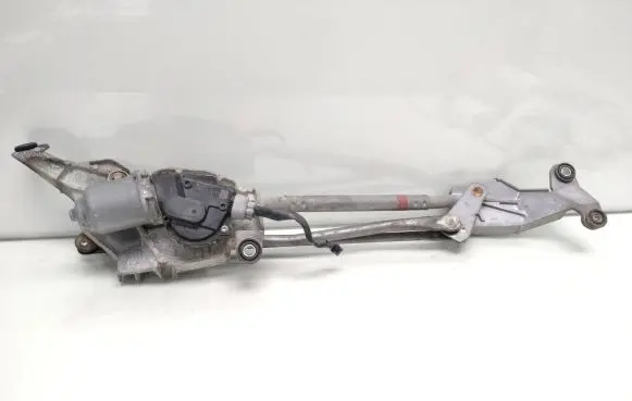 Front wiper linkage and motor