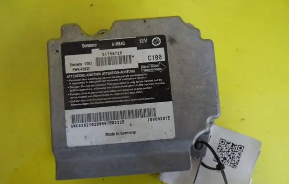 Fiat Multipla Airbag control unit/module 51759725 5WK43621