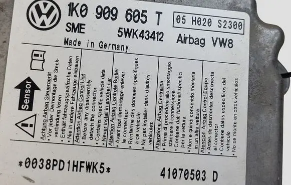 Seat Toledo III (5P) Airbag control unit/module 1K0909605T 5WK43412