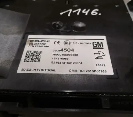 Opel Astra K GPS navigation control unit/module 39084504 497316088 28542969